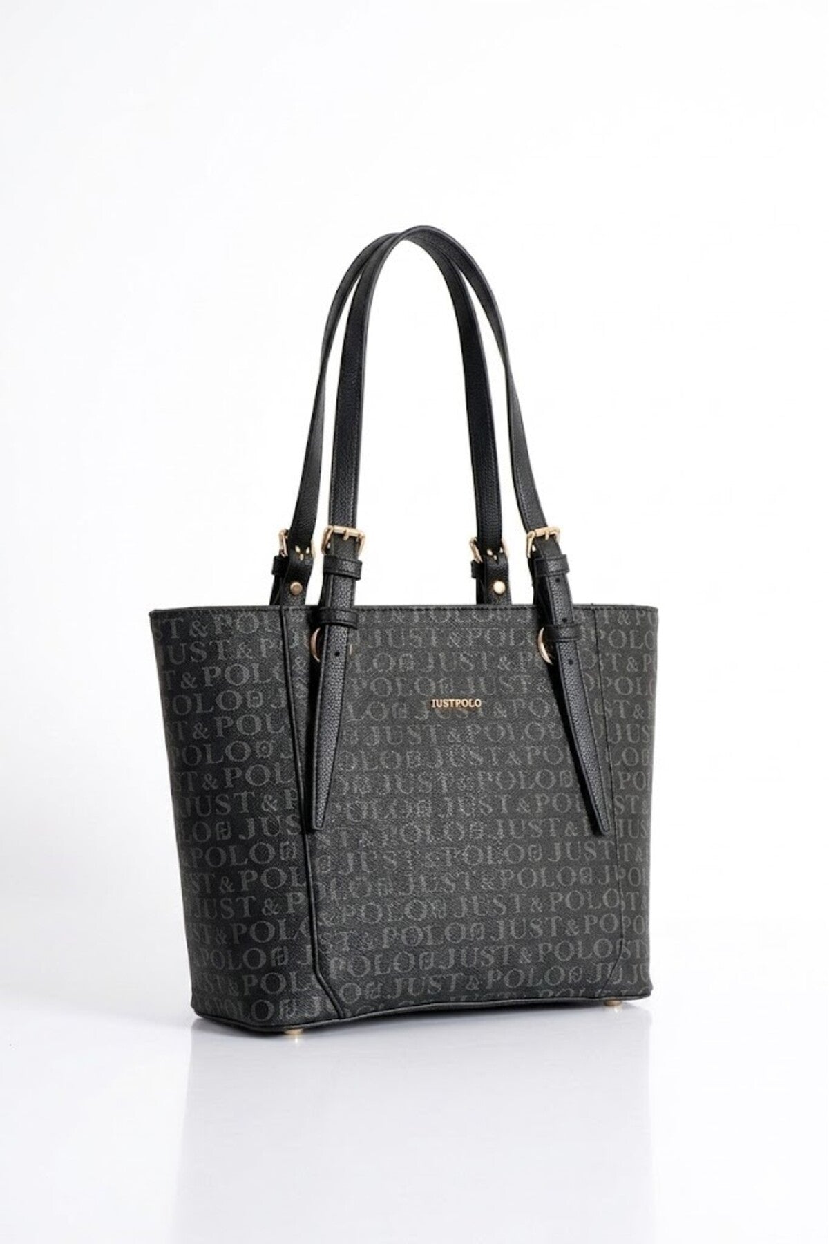 Just Polo Black Women's Hand and Shoulder Bag, New Season, Dimensions: Height: 25 cm, Width: 35 cm Gray - MALLTURK