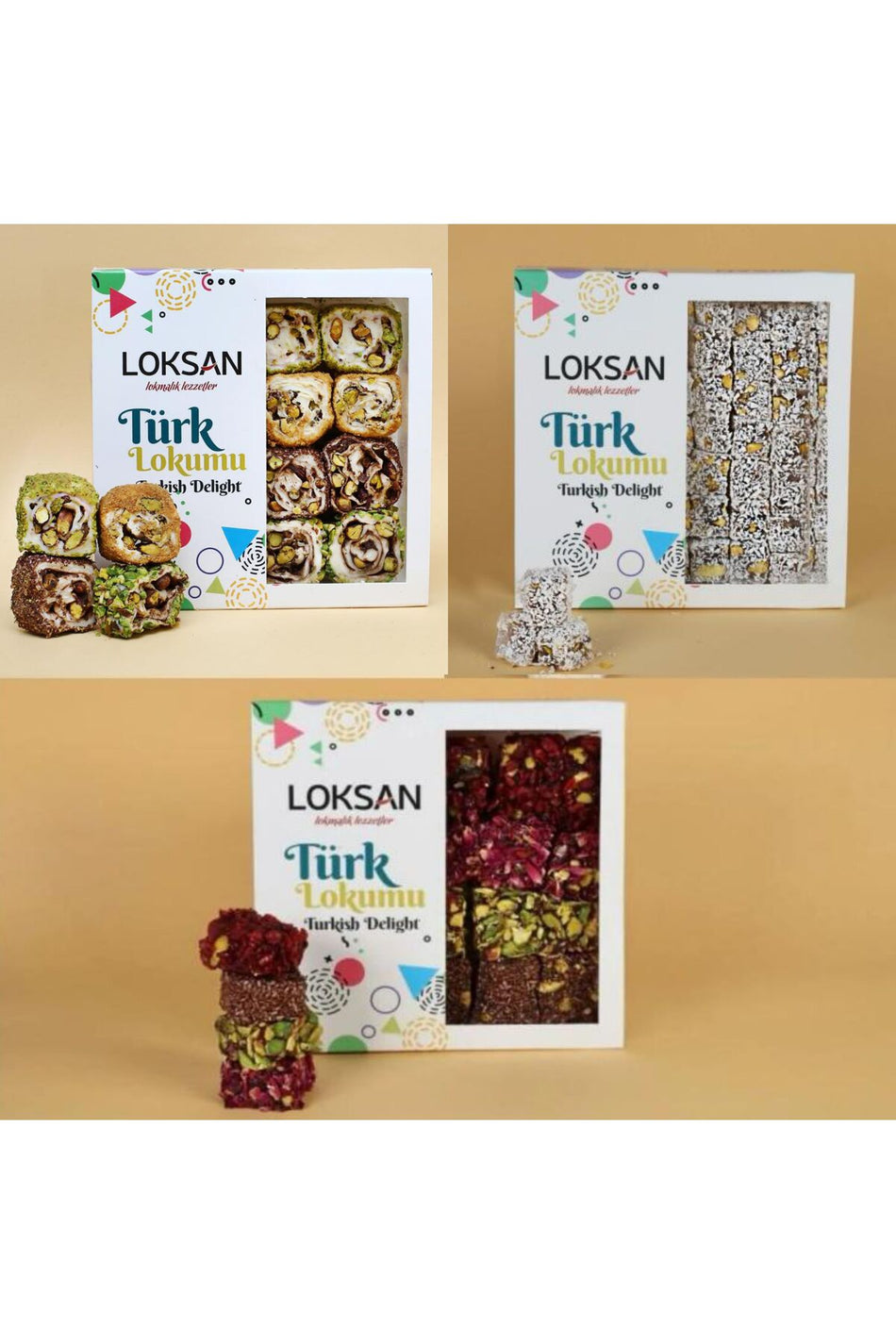 LoKSaN ekonomik Assorted Pack 2 Assorted a Pistachio Rolled Assorted a Pistachio Cut h c Extra a Pistachio 3 Pieces 300gr - MALLTURK