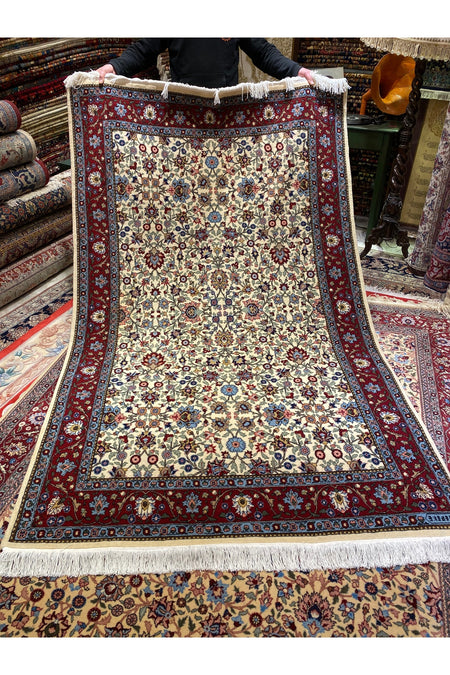 RD RAMAZAN DAG Hand Rug Art Hand-Woven Sumerbank Hereke Rug Lalezar Design Size 250x153