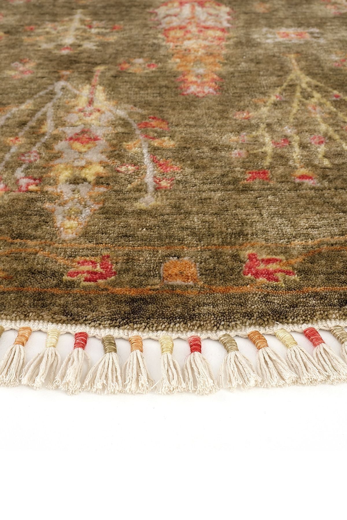 Cool Hali Galata 08 Khaki Carpet Living Room Carpet Bohemian Scandinavian Carpet Bamboo Carpet Handwoven Round Hallway Carpet - MALLTURK