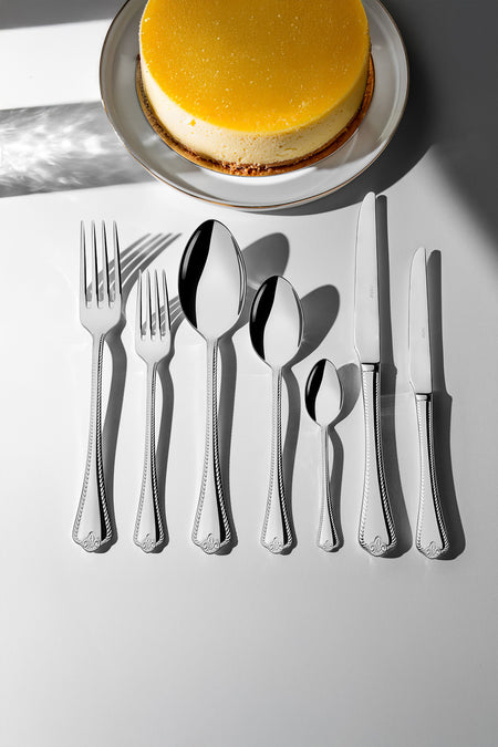 Nehir fulya Plain 12 Place Setting 89 Piece Boxed Flatware Set - MALLTURK