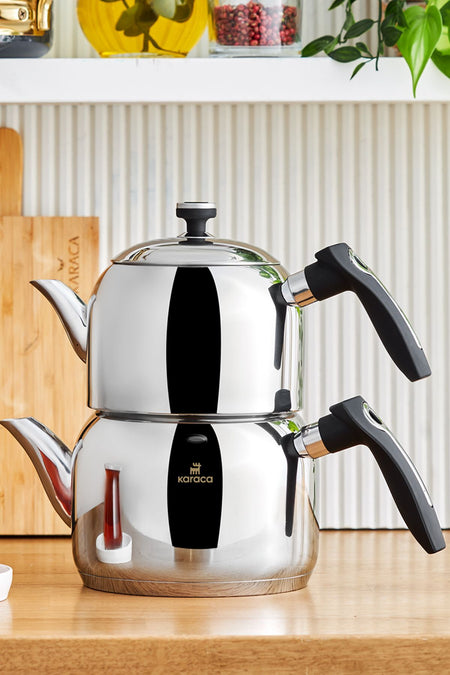 Karaca Asiye induction Base Mini Stainless Steel Teapot Set - MALLTURK