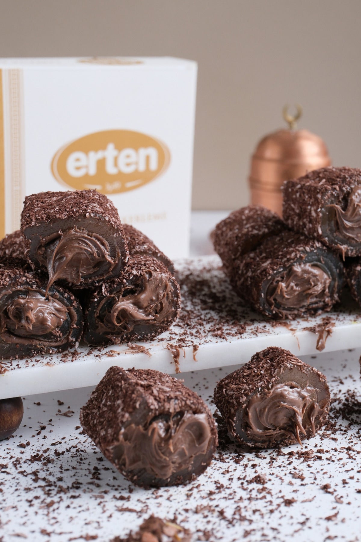 Erten sekerleme kaskasli Chocolate Turkish Delight 1000 g - MALLTURK