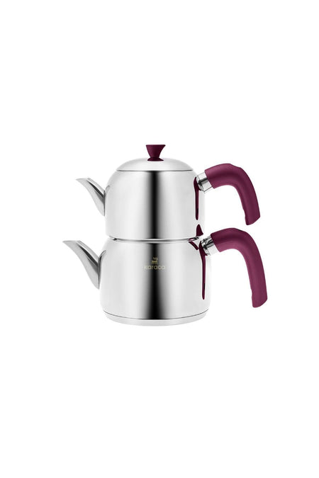 Karaca Alder induction Base Midi Teapot Set, Plum - MALLTURK