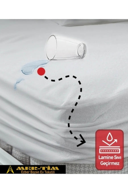 mer-tim ezberbozan ev tekstili Mer tim Waterproof Fitted Mattress Protector - MALLTURK