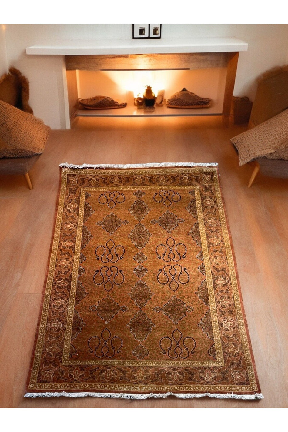 Sirvan Handwoven Afghan Usak Carpet - 284x195 - MALLTURK