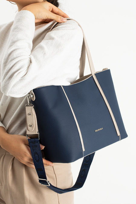 Just Polo Women's Hand and Shoulder Bag, New Season, Dimensions: Height: 24 cm, Width: 33 cm Dark Blue - MALLTURK