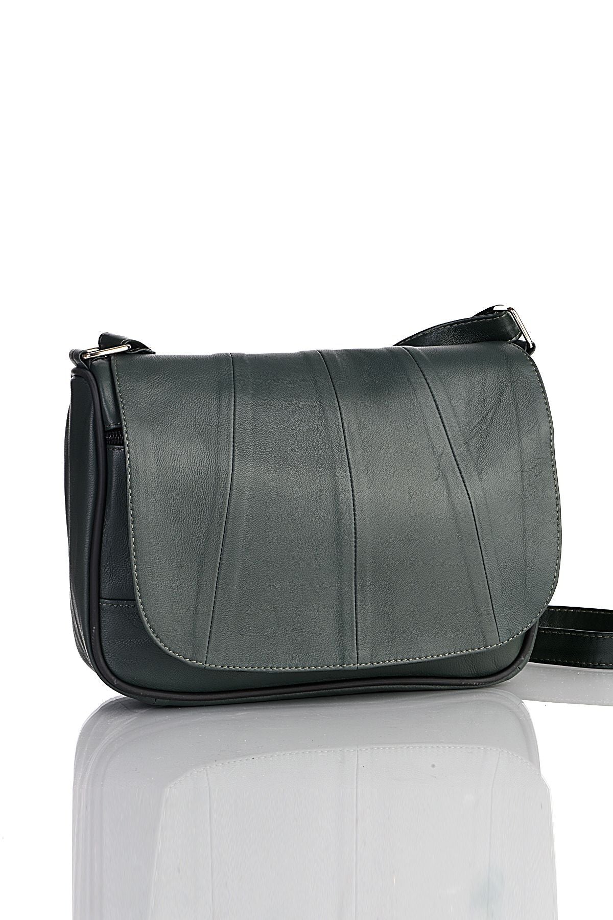 Fubileather Genuine Leather Multi-Pocket Everyday Messenger Bag