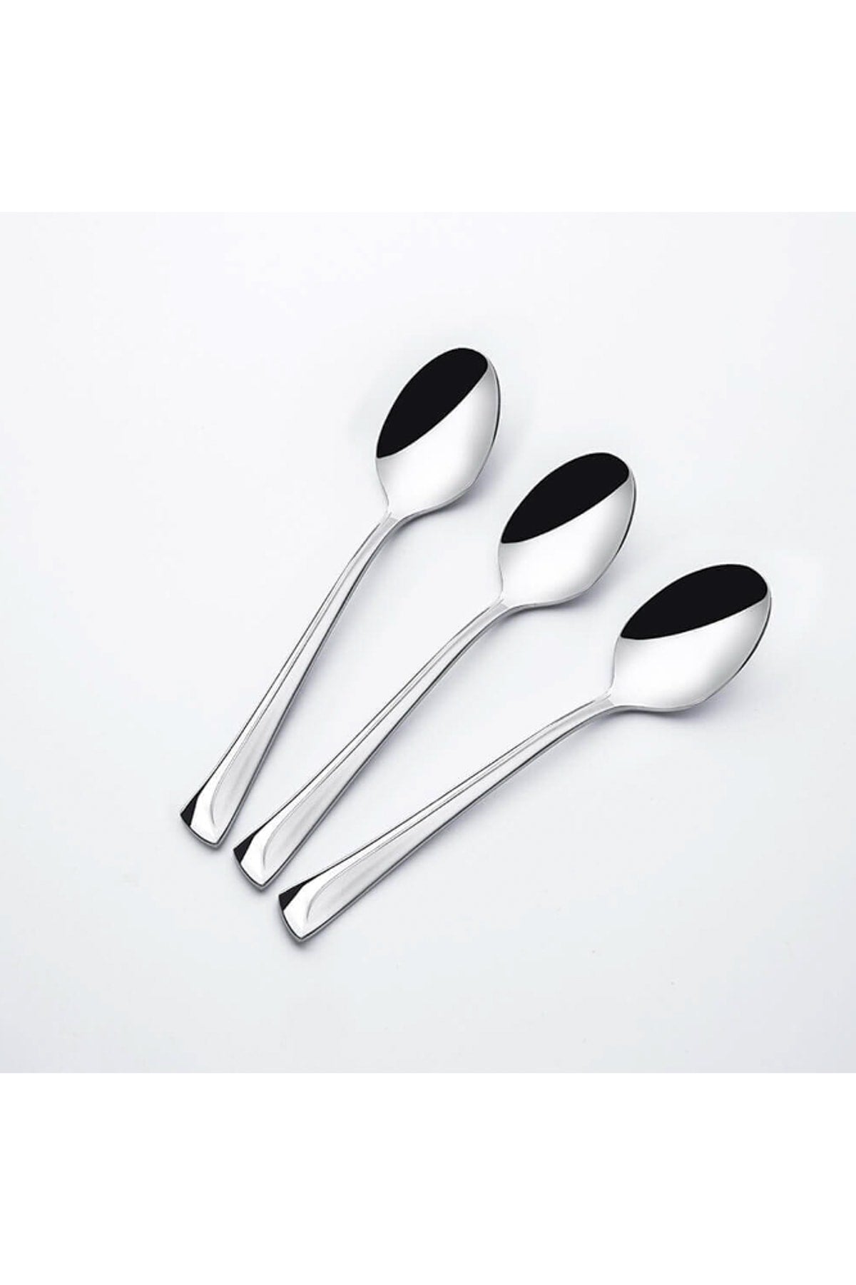 Nehir maksi 12 Piece Satin yemek Spoon 1 duzine Satin Steel yemek Spoon 18 10 304 1 kalite - MALLTURK