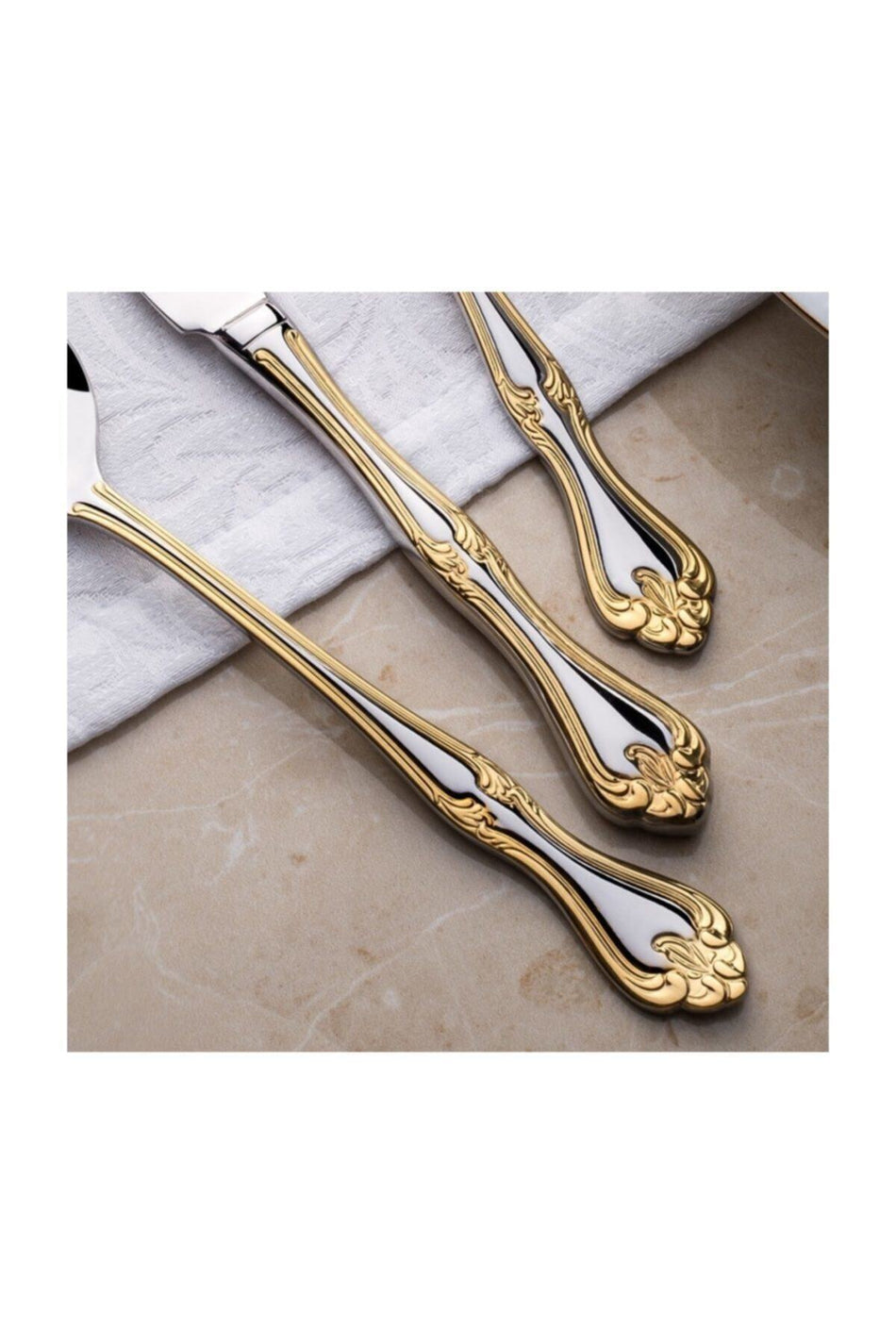 Nehir lalezar altin pasta Dessert Knife 12 Pack pasta tatli Knife - MALLTURK