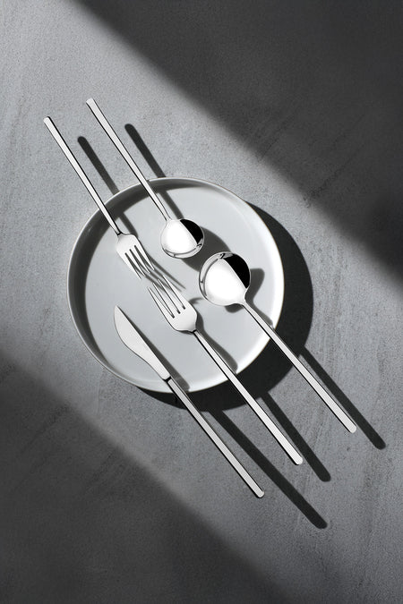 Nehir sofia Plain 6 Place Setting 36 Piece Boxed Flatware Set - MALLTURK