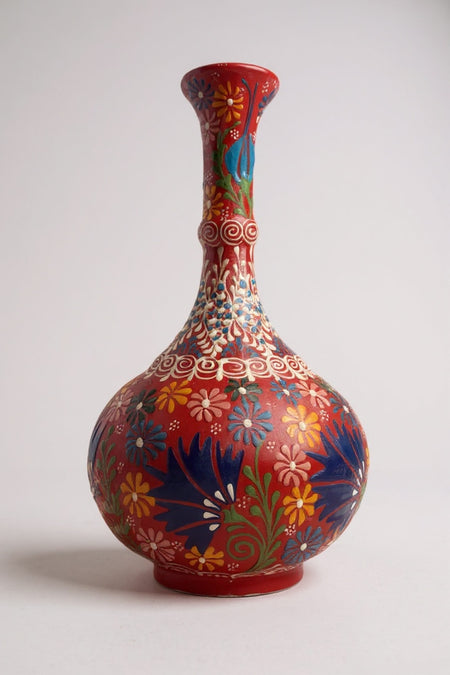 STORESZA Handmade 30cm Teardrop Shaped Ceramic Vase – Kutahya Ceramic Decorative Vase - MALLTURK