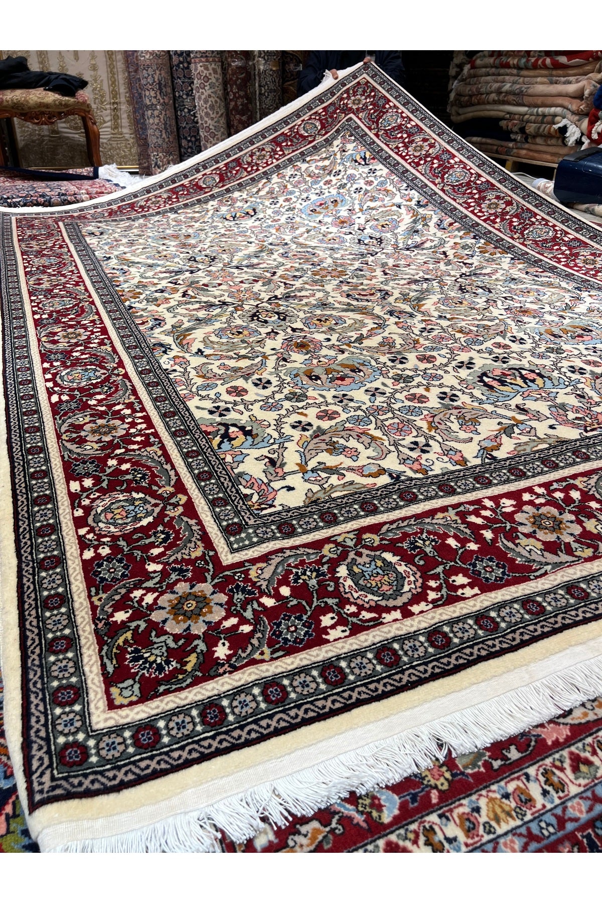RD RAMAZAN DAG Hand Rug Art Hand-Woven Sumerbank Hereke Rug Signed Polonez Design Size 300x200 - MALLTURK