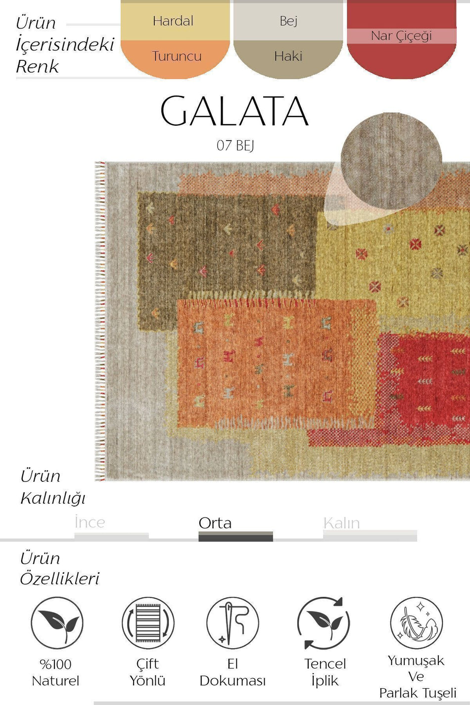 Cool Hali Galata 07 Beige Carpet Authentic Living Room Carpet Bohemian Scandinavian Carpet Bamboo Carpet Handwoven Hallway Carpet - MALLTURK