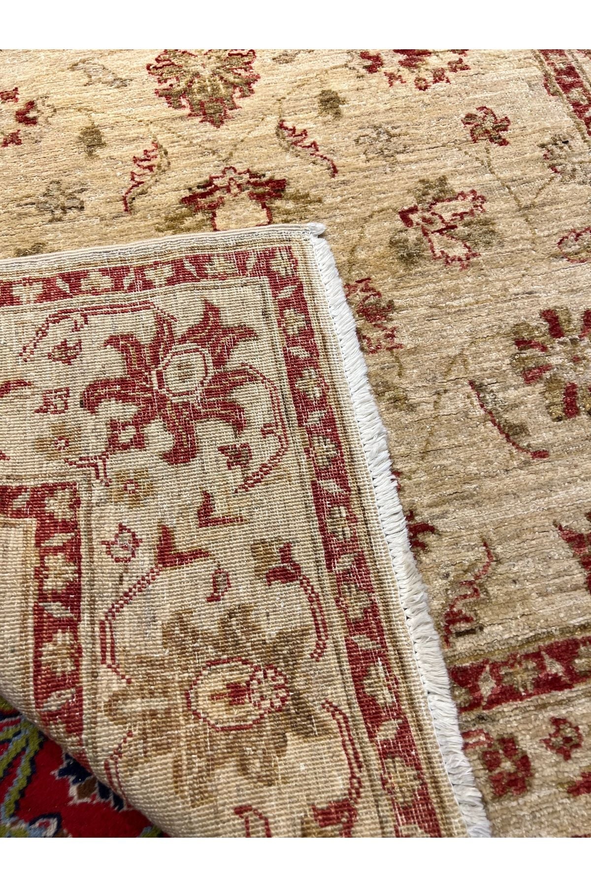 RD RAMAZAN DAG HAND-WOVEN CARPET ART Hand-woven Afghan Usagi Ziegler Carpet 195x125 - MALLTURK