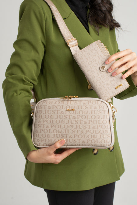 Just Polo Women's Shoulder Bag New Season 2053 Color Gray - MALLTURK