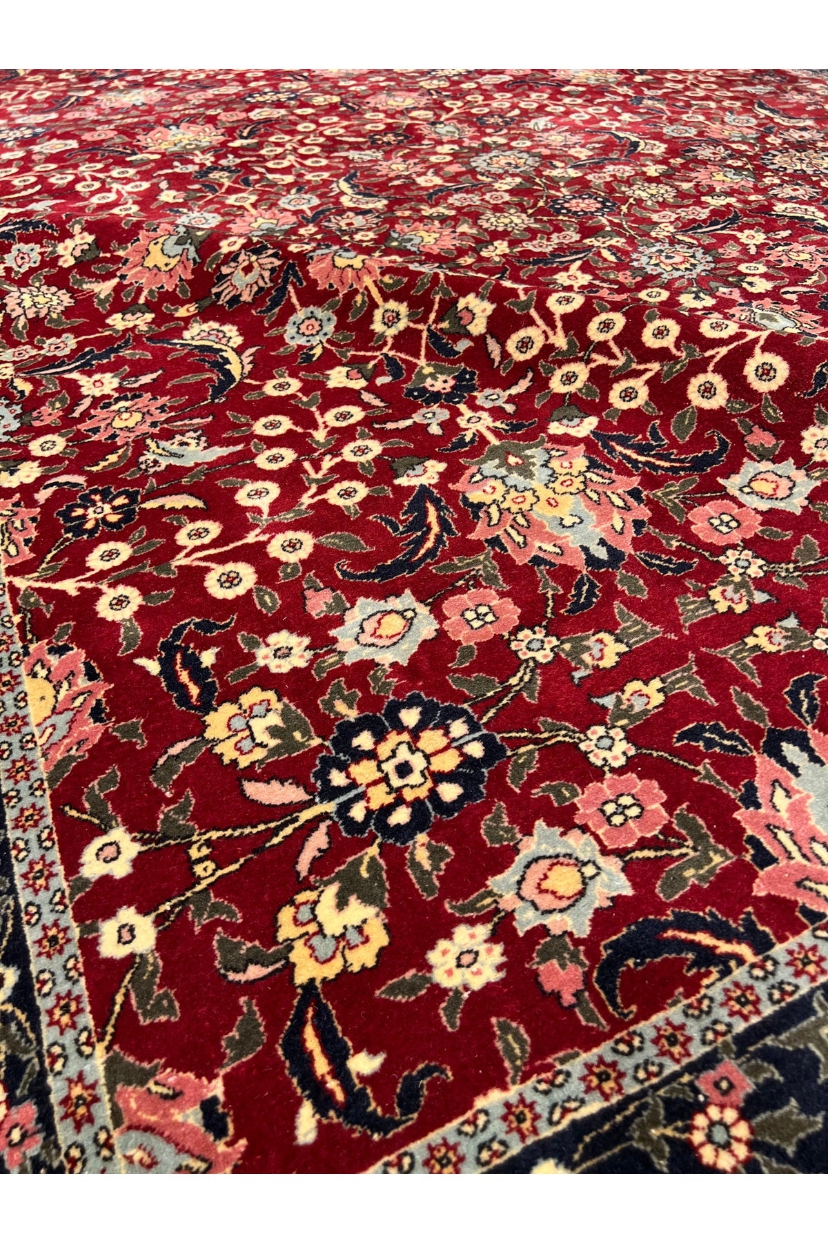RD RAMAZAN DAG Hand Rug Art Hand-Woven Sumerbank Hereke Rug Wildflower Design Size 275x205 - MALLTURK