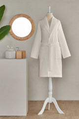 Ozdilek Floretta Bow Shawl Collar Bathrobe - MALLTURK
