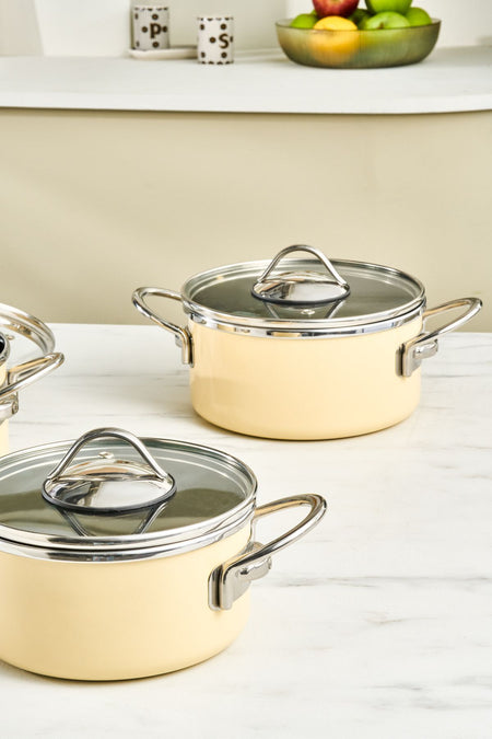 Karaca Erva Enamel Induction Compatible 6 Piece Midi Cookware Set