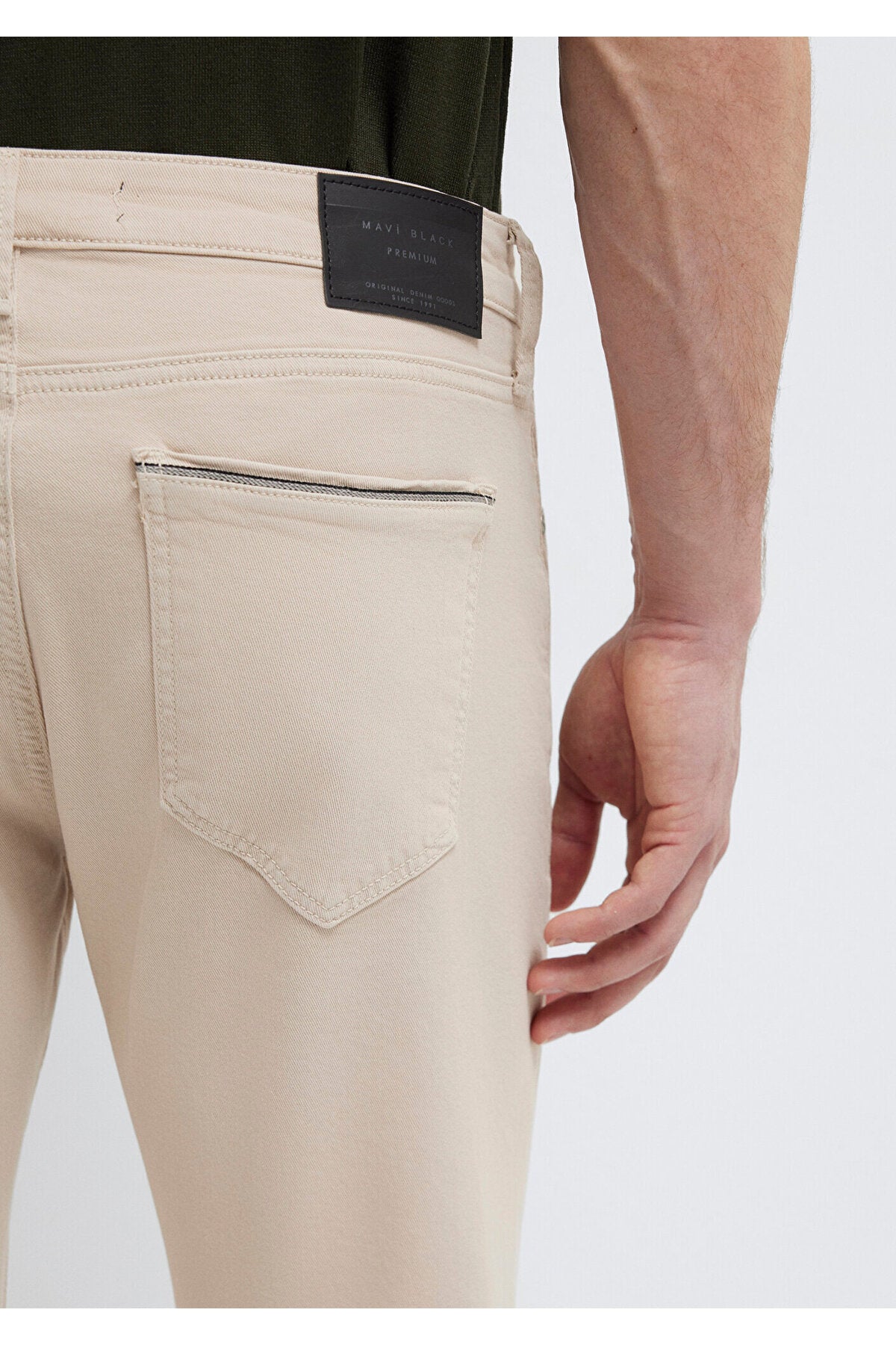 Mavi Marcus Black Beige Gabardine Trousers 00351A2795 - MALLTURK