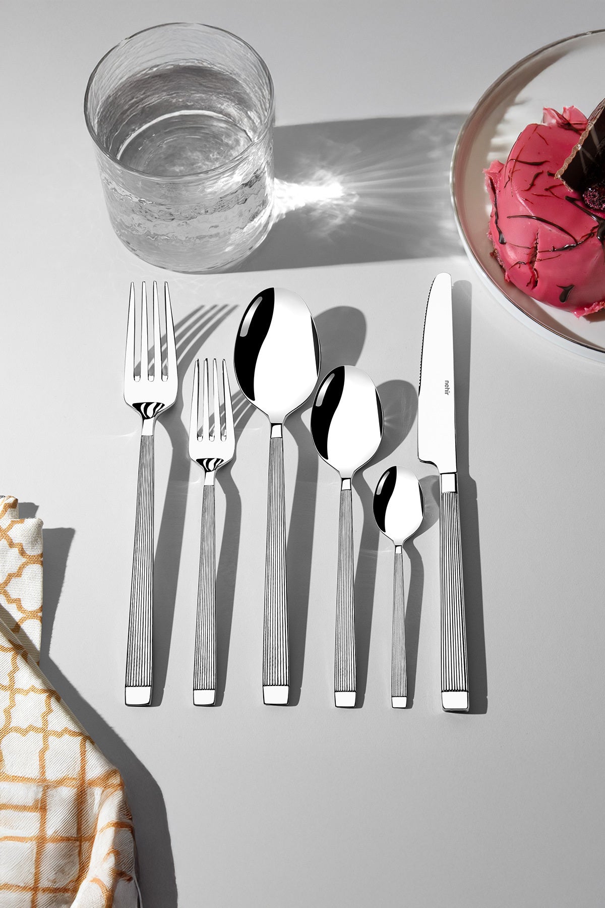 Nehir maria Plain 6 Place Setting 36 Piece Boxed Flatware Set - MALLTURK