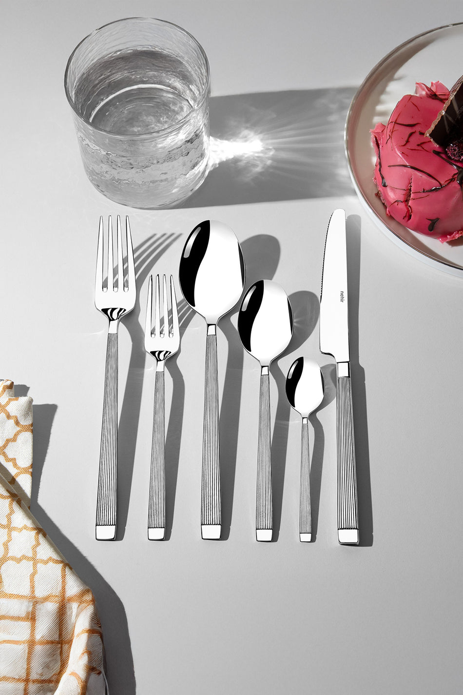 Nehir maria Plain 6 Place Setting 36 Piece Boxed Flatware Set - MALLTURK