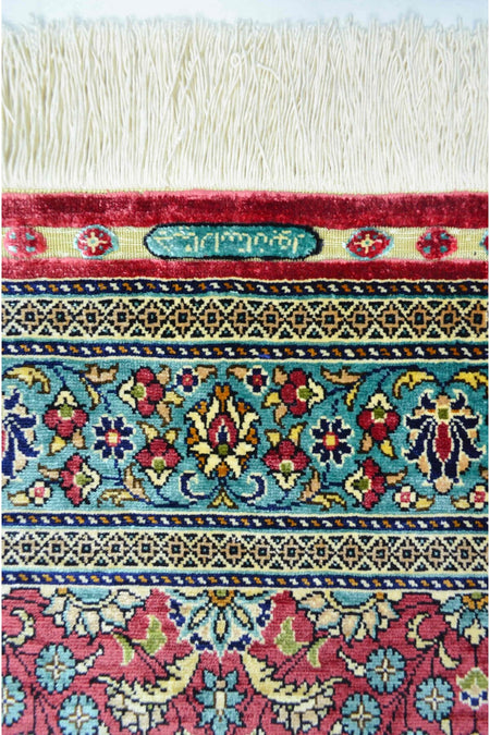 Handmade Pure Silk Hand-Woven Kayseri Rug Runner 73x215 cm (1.57 m2) - MALLTURK