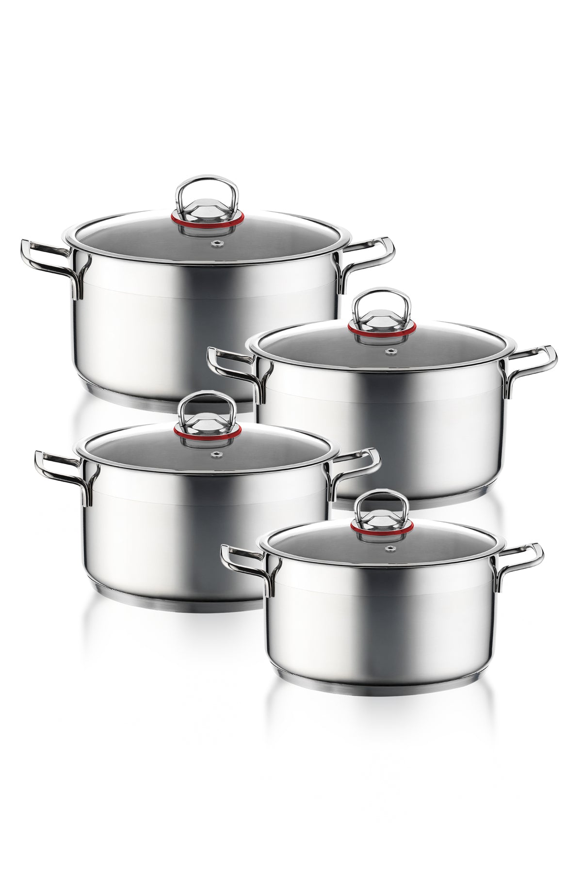 Hascevher Enzo 8 Pcs Cookware Set (18/20/22/24)V - MALLTURK