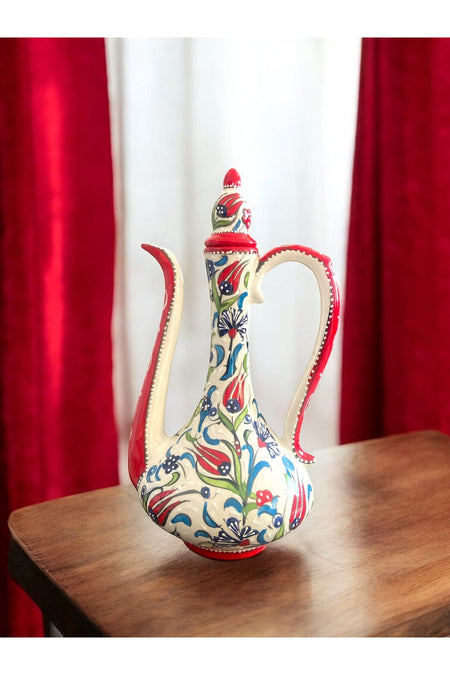 STORESZA Handmade Kutahya Ceramic Jug, Vase and Plate Set - MALLTURK