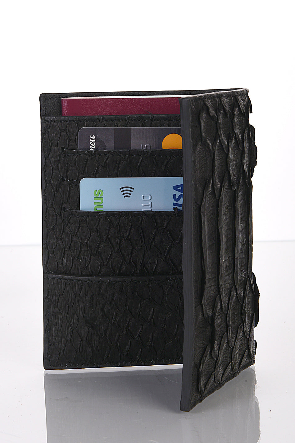 Fubileather Dragon Genuine Crocodile Leather Passport Holder