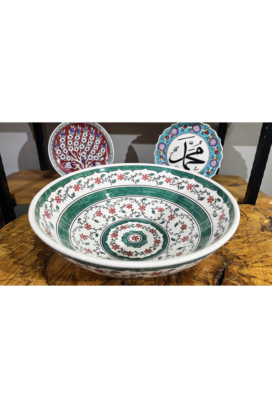 Cini Evi Halic Pattern 30cm Iznik Bowl - MALLTURK