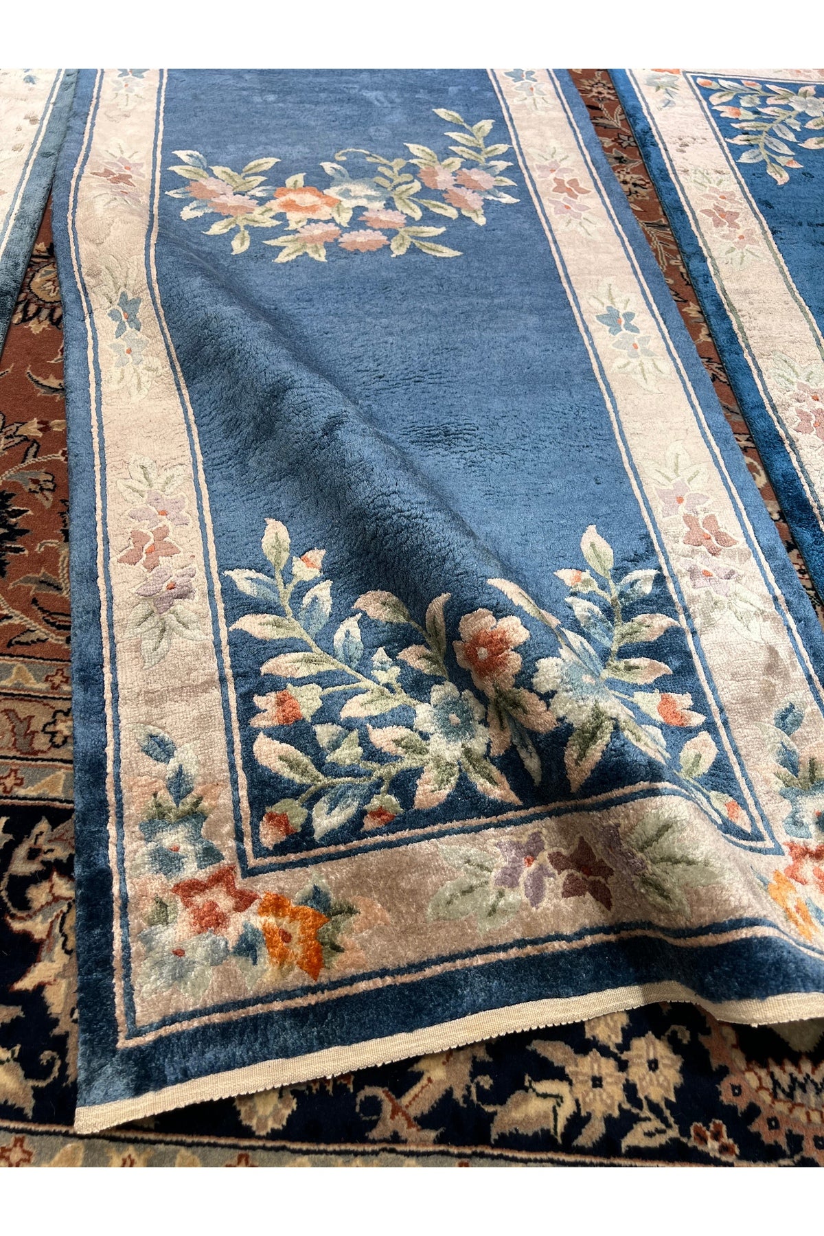 RD RAMAZAN DAG Hand Rug Art Hand-Woven Chinese Silk Runner Three Pieces Available Size 303x70 - MALLTURK