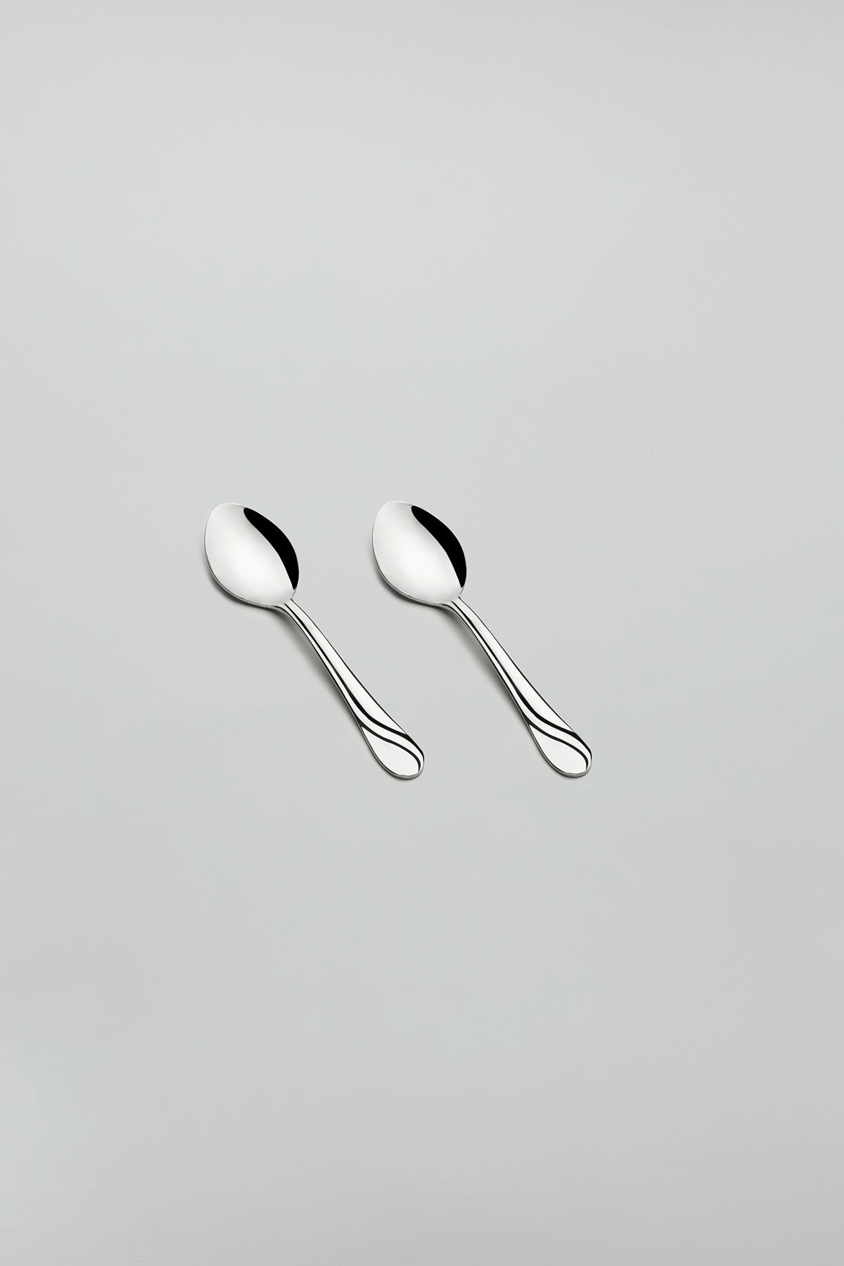 Nehir safir Plain 12 Piece cay Spoon Set - MALLTURK