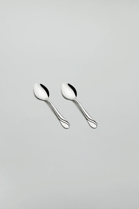 Nehir safir Plain 12 Piece cay Spoon Set - MALLTURK