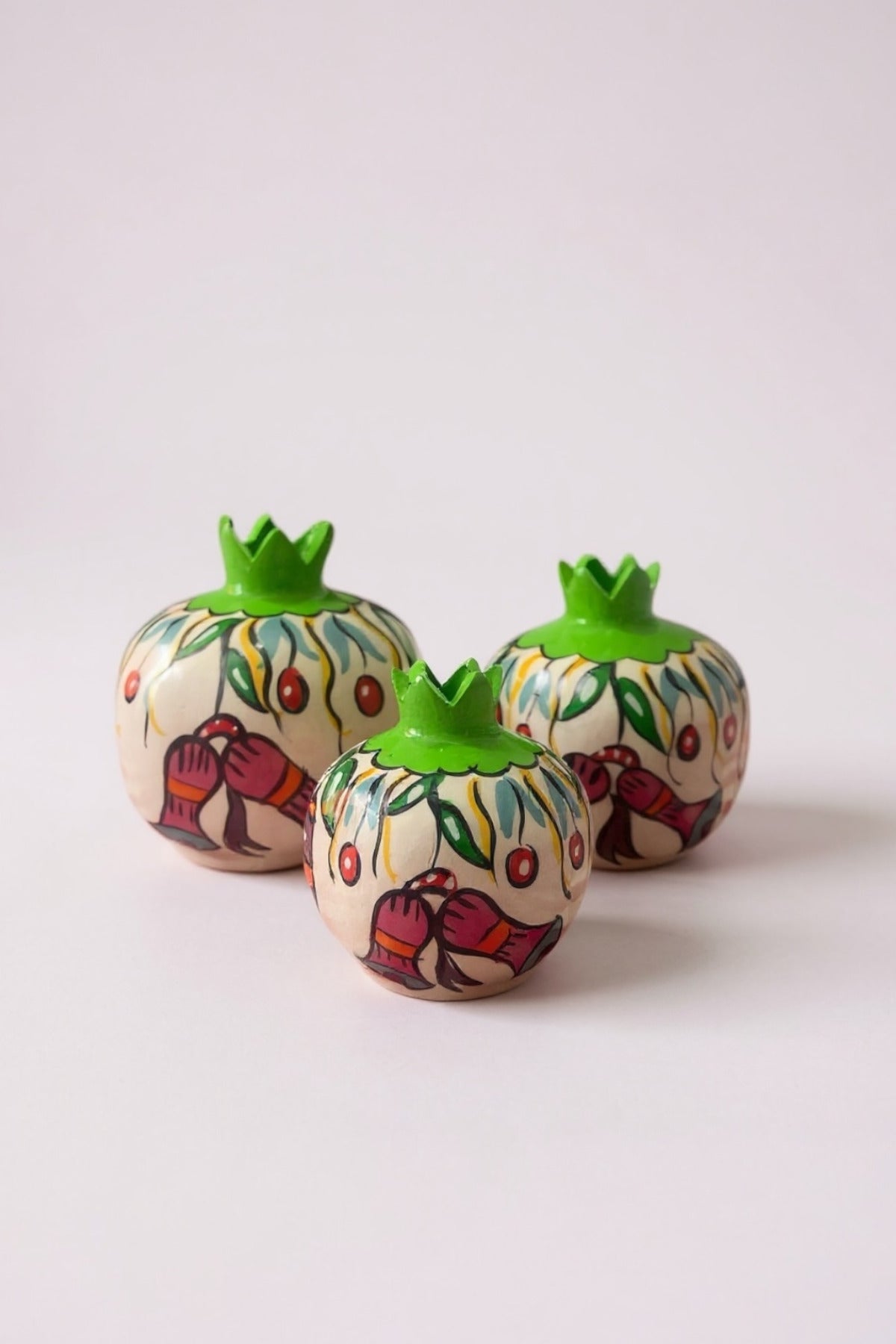 STORESZA New Year Special Collection Handmade Decorative Pomegranate Set - 3-Piece New Year Decor - MALLTURK