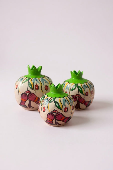 STORESZA New Year Special Collection Handmade Decorative Pomegranate Set - 3-Piece New Year Decor - MALLTURK
