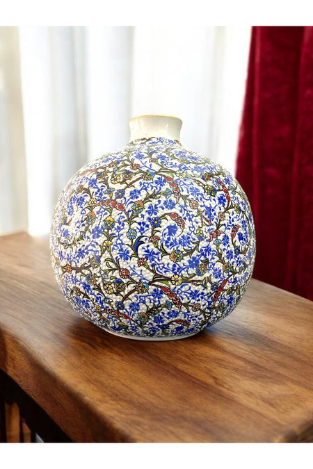 STORESZA Premium Handmade Kutahya Ceramic Sphere Vase - 22cm - MALLTURK