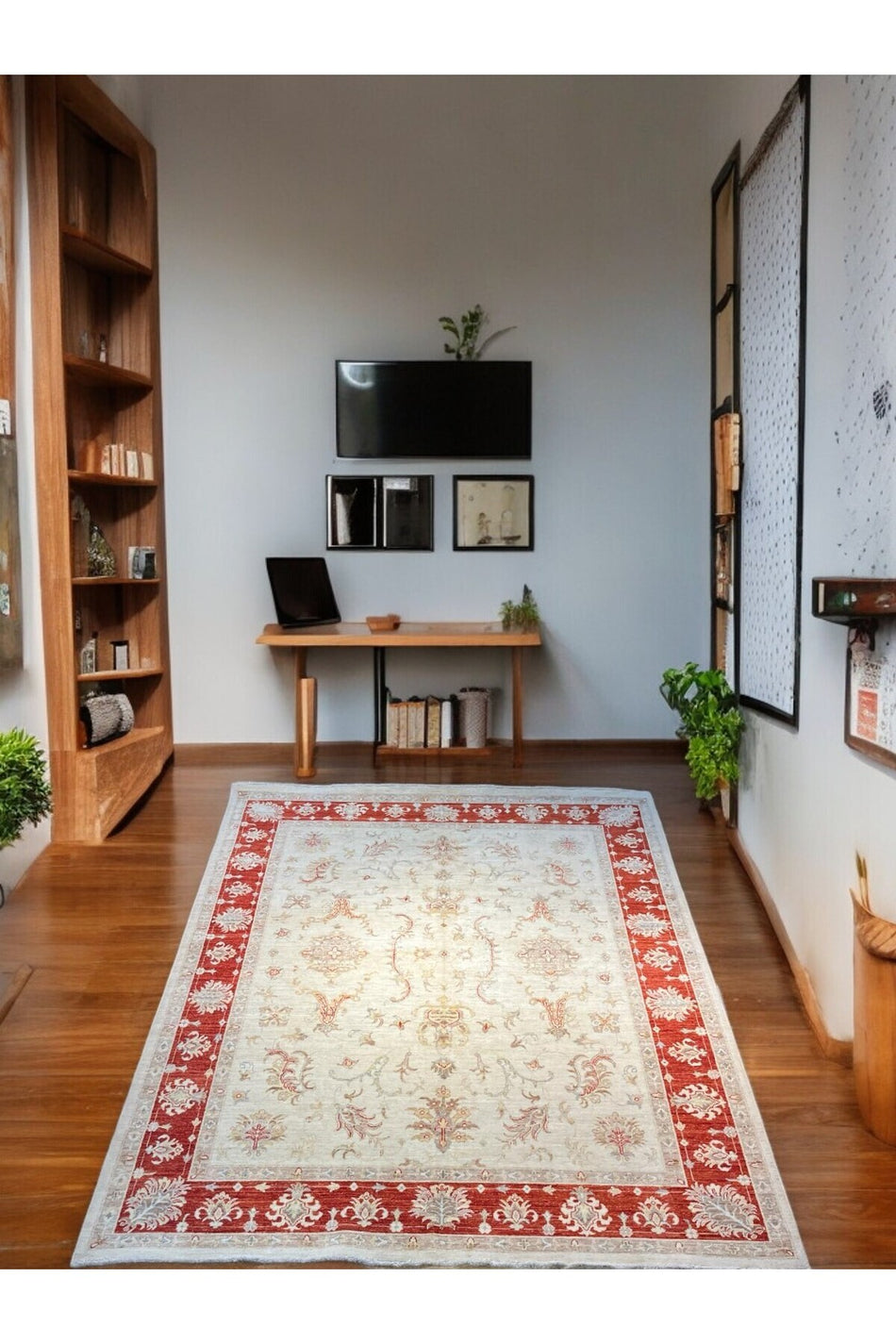 Sirvan Handwoven Afghan Usak Carpet - 238x195 - MALLTURK