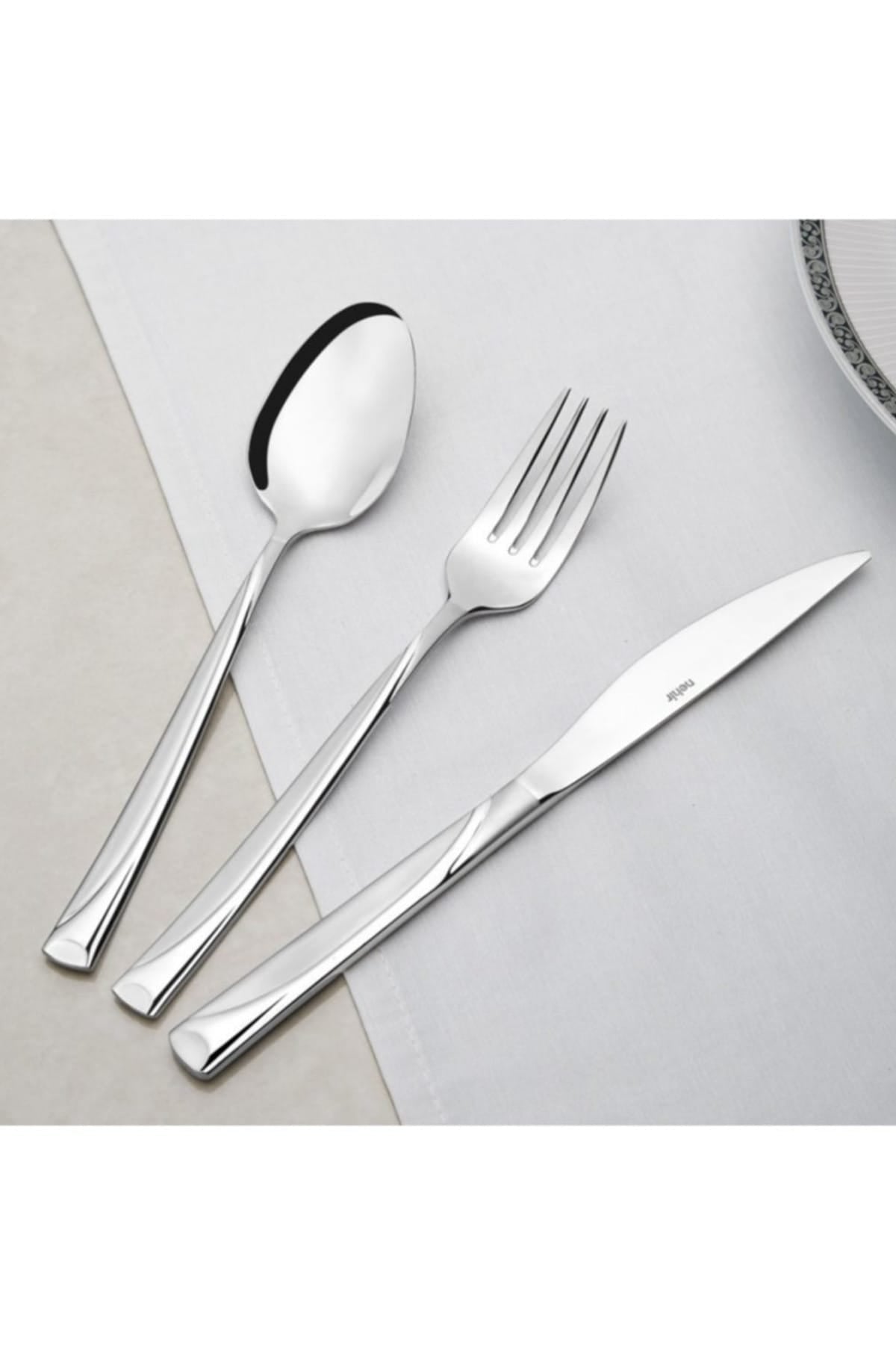 Nehir fiesta Satin 30 Piece karton Boxed Fork Spoon Set 18 10 304 1 kalite bicaksiz - MALLTURK