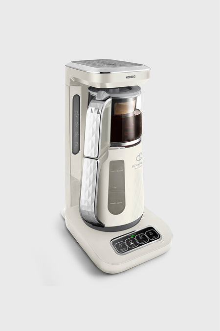 Karaca Tea Lover Robotea Pro Quartz 4 in 1 Talking Tea Maker Creamy - MALLTURK