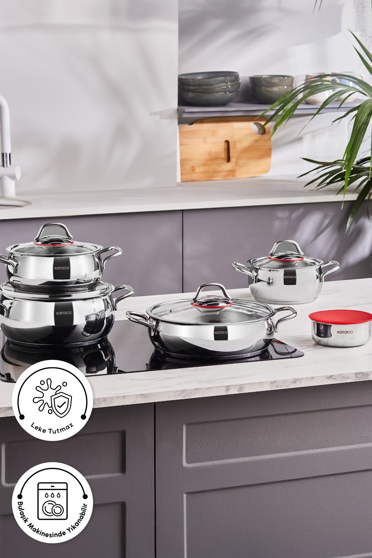 Karaca Emirgan Xl 10 Piece Saklama Kapli Cookware Set