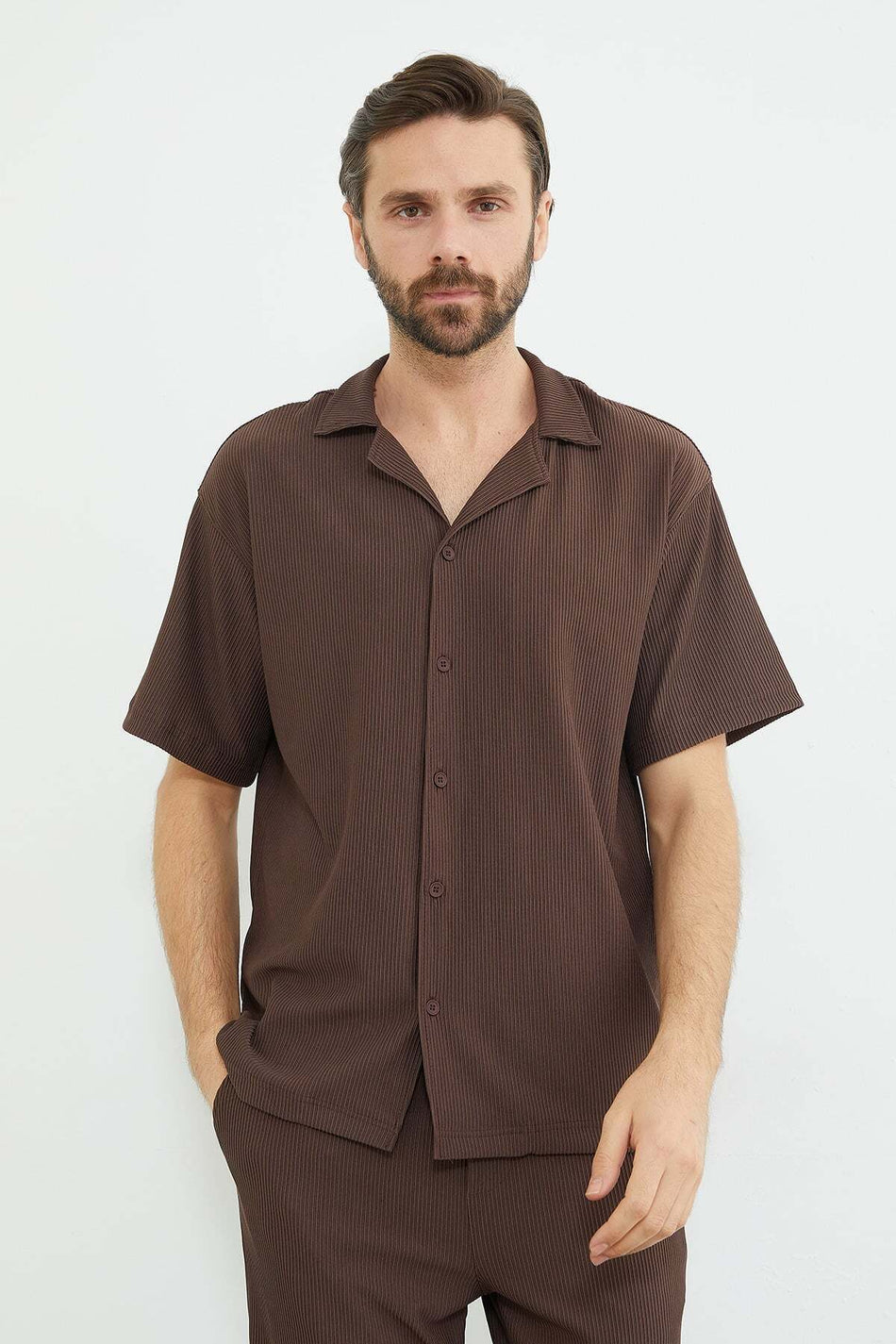 Ribbed Short Sleeve Shirt