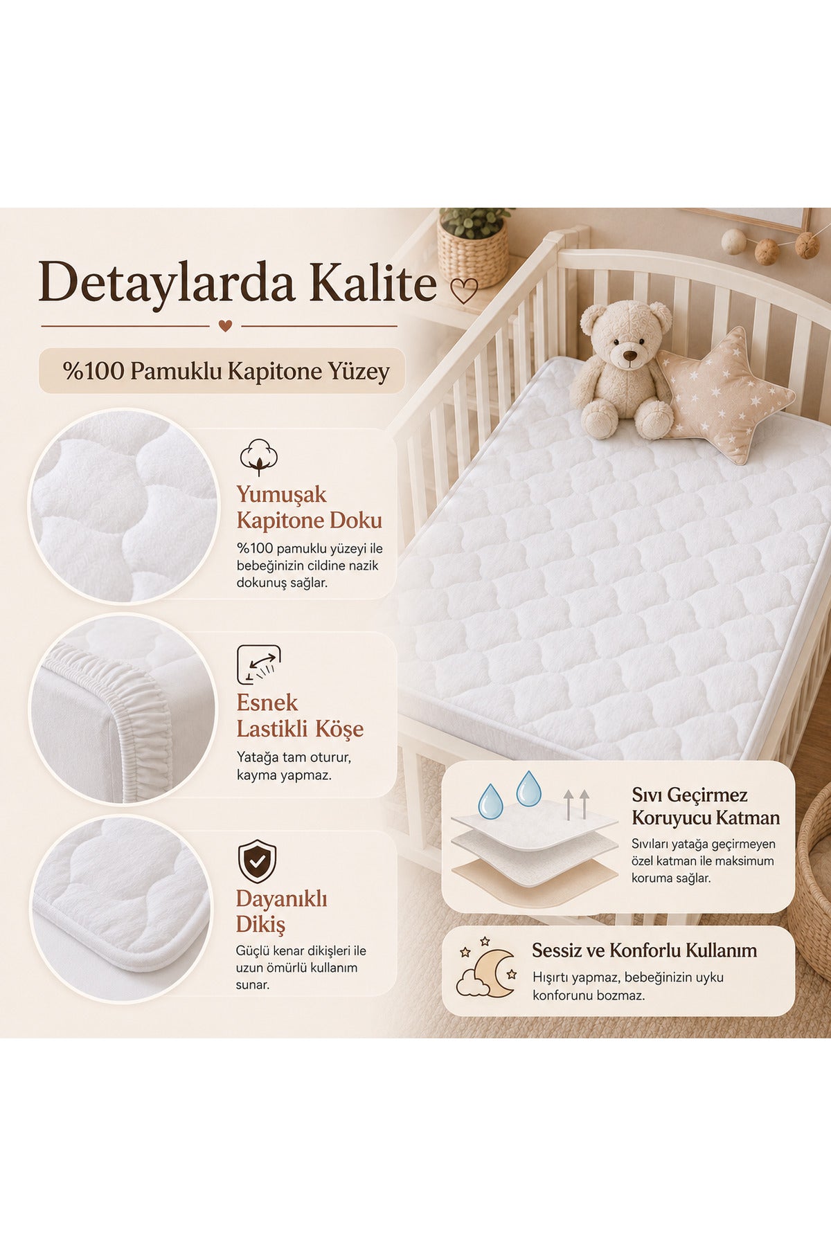 Artiva Home Collection Waterproof Cotton Quilted Baby & Kids Mattress Protector - MALLTURK