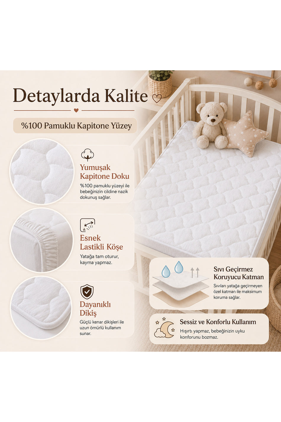 Artiva Home Collection Waterproof Cotton Quilted Baby & Kids Mattress Protector - MALLTURK