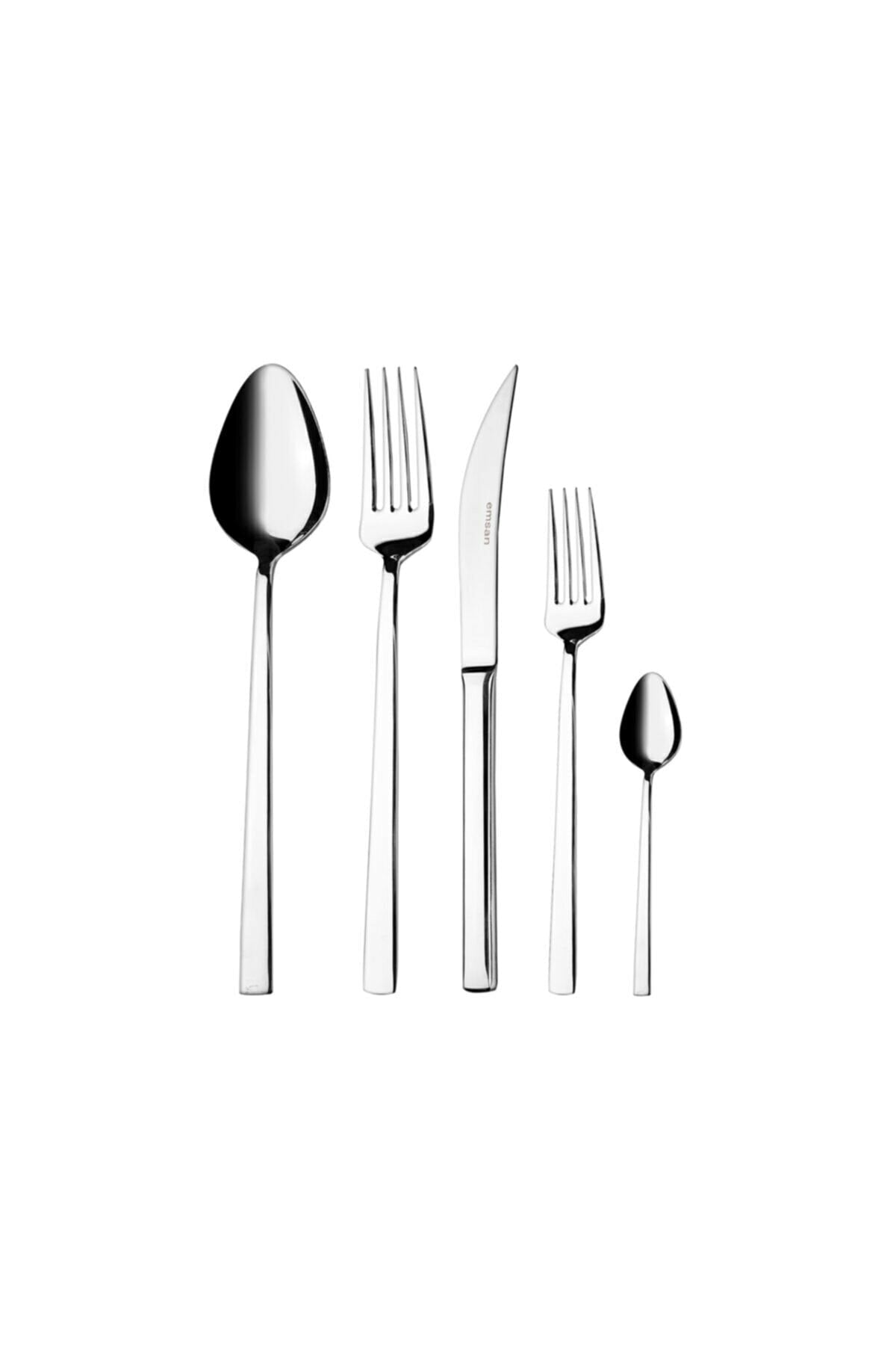 Emsan talia 60 Piece 12 Place Setting Boxed Flatware Set - MALLTURK