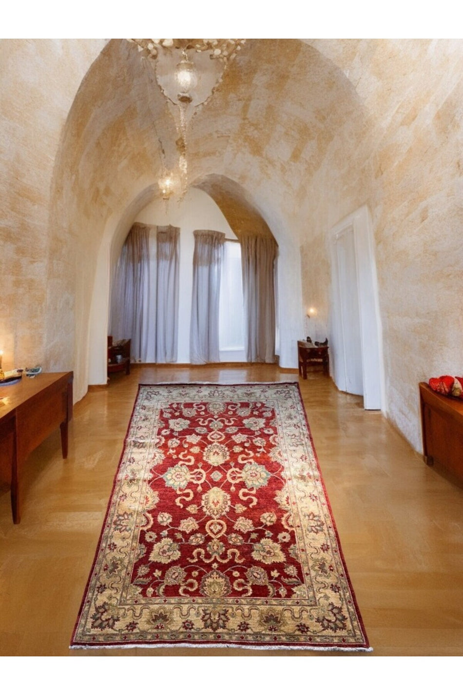 Sirvan Handwoven Afghan Usak Carpet - 290x182 - MALLTURK
