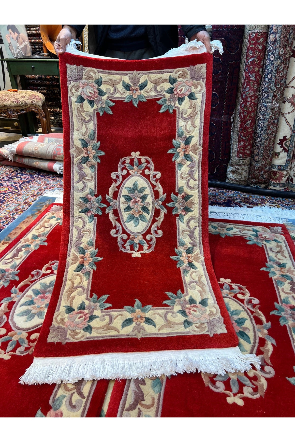 RD RAMAZAN DAG Hand Rug Art Hand-Woven Embossed Chinese Rug Premium Quality Size 245x68 - MALLTURK
