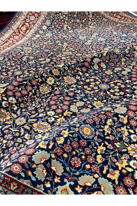 RD RAMAZAN DAG Hand Rug Art Hand-Woven Sumerbank Hereke Rug Signed Seven Mountains Flower Design Size 300x200. - MALLTURK