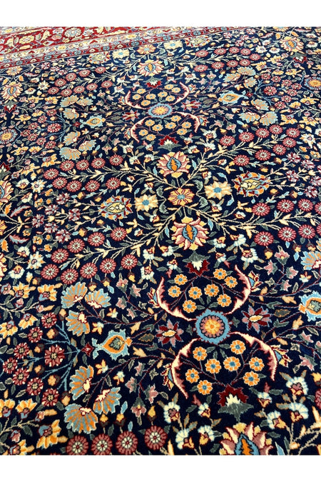RD RAMAZAN DAG Hand Rug Art Hand-Woven Hereke Rug Imzalidir Seven Mountains Flower Design Premium Quality Natural Dye Size 3x2 - MALLTURK