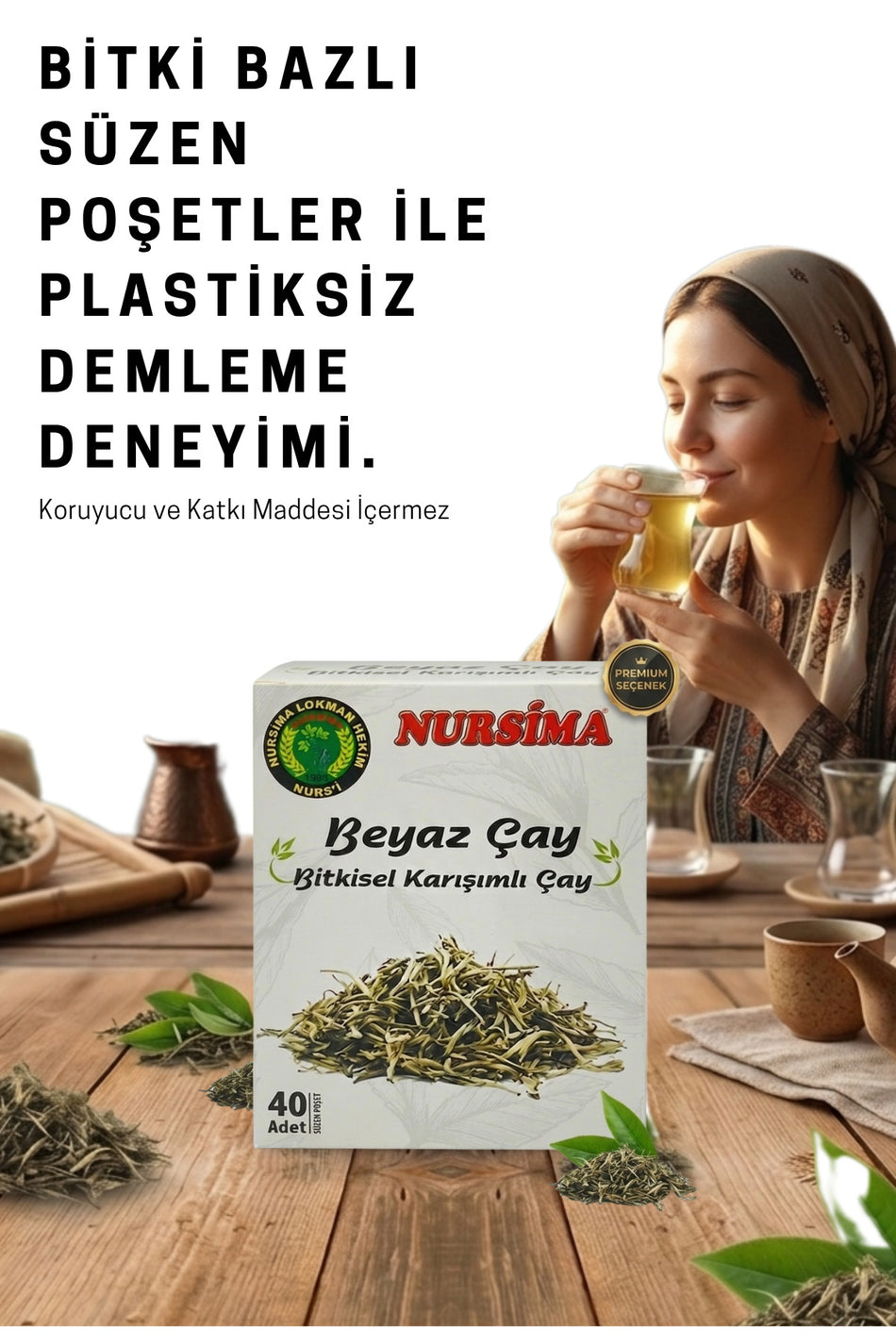 Tisana al tè bianco Nursima, 40 bustine filtro